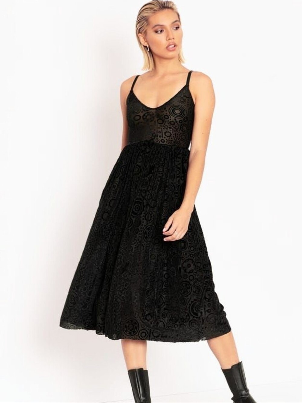 Blackmilk Burned Velvet Gears Eclipse Sheer Black Steampunk Midi Dress XXL